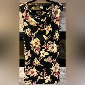 David Wayne size Large skin on Cowl neck sheath dress